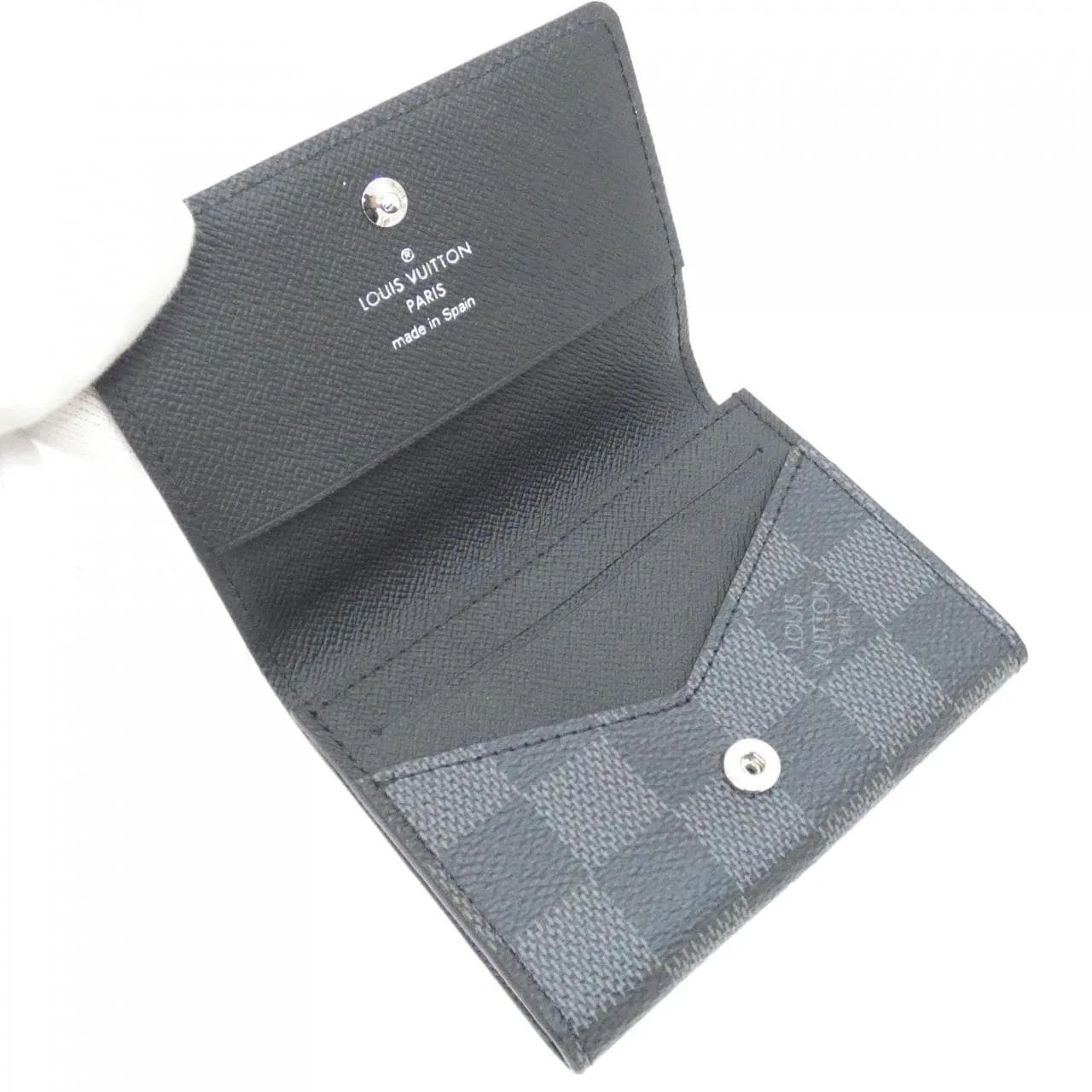 LOUIS VUITTON N63338 Card Case Damier Black Damier Rank A - Thumbnail 3