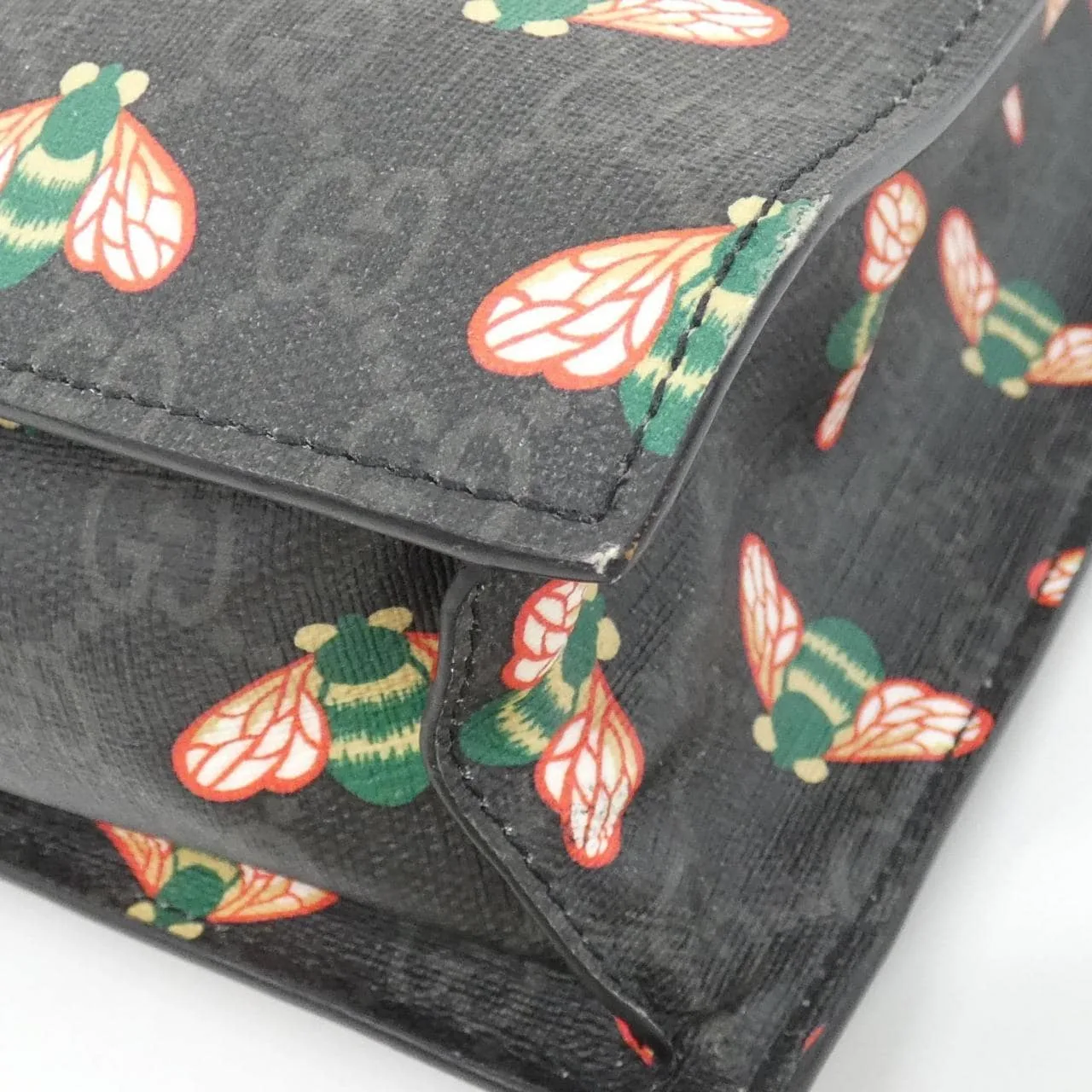 GUCCI 681298 UIEBN 手提包 帆布 黑色 帆布 中古品A - 縮圖 3