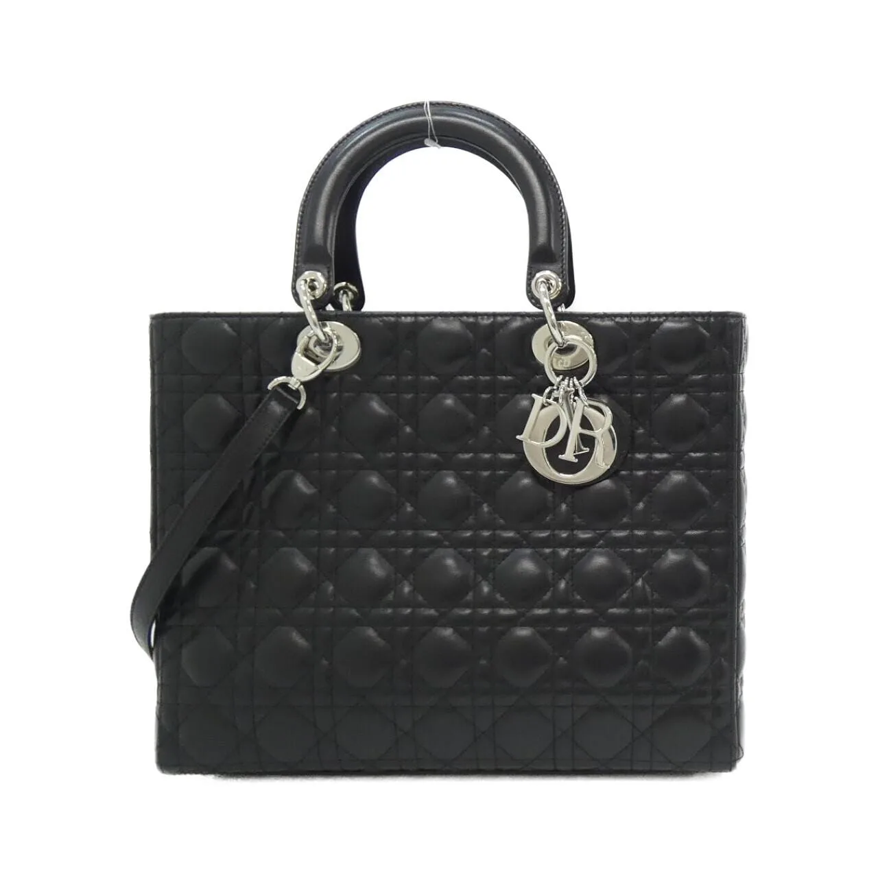 DIOR Lady Dior CAL44561 Handbag Lambskin Black