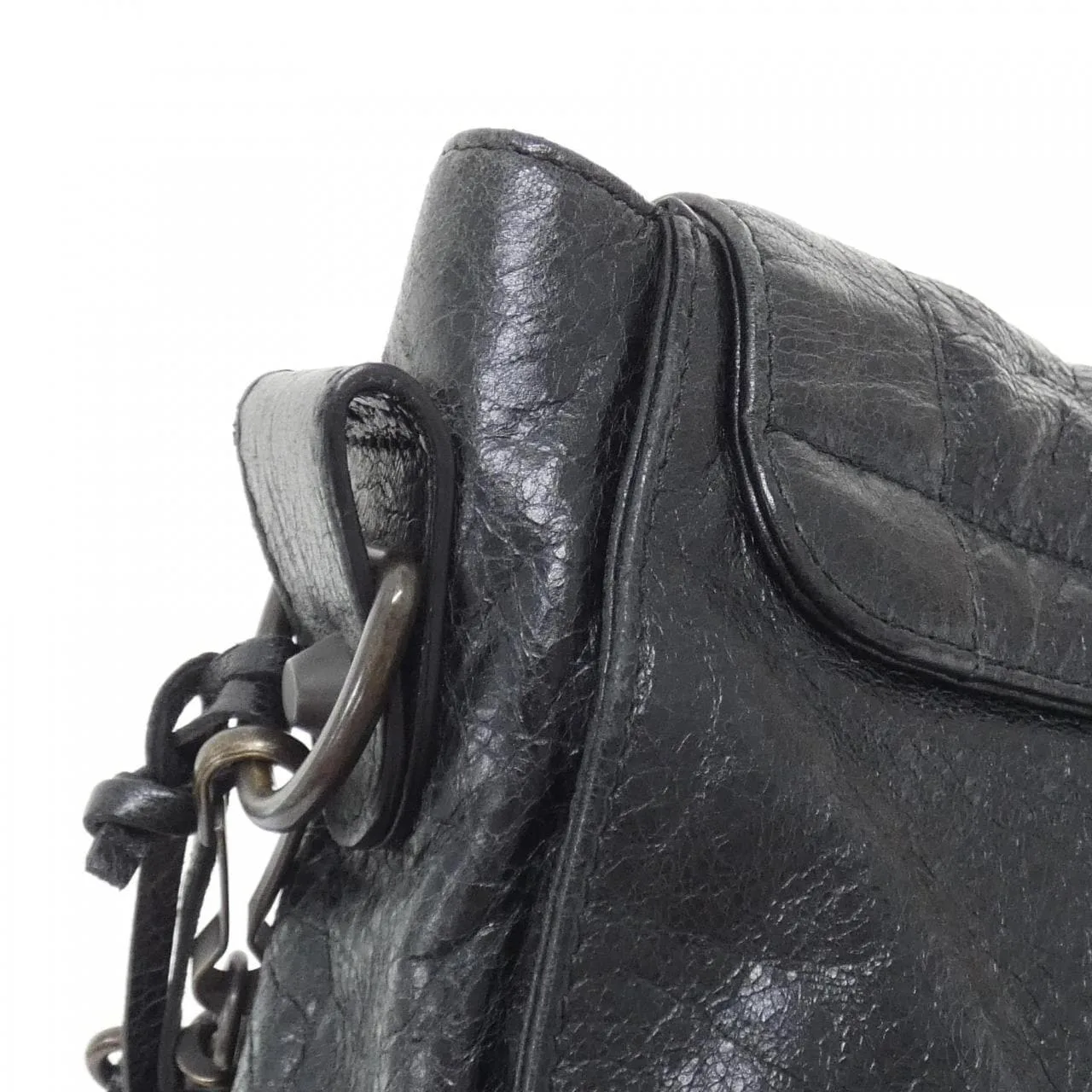 BALENCIAGA 285346 D94IT Shoulder Leather Black Leather Rank A - Thumbnail 5