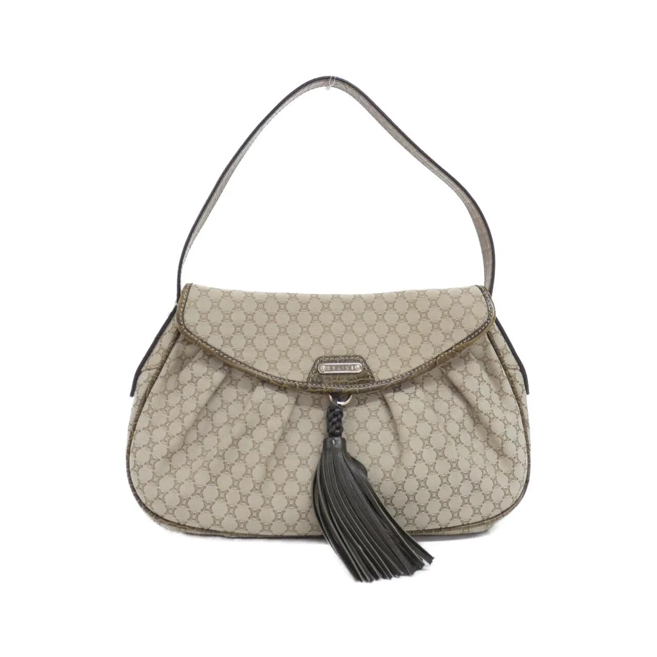 CELINE Shoulder Canvas Beige