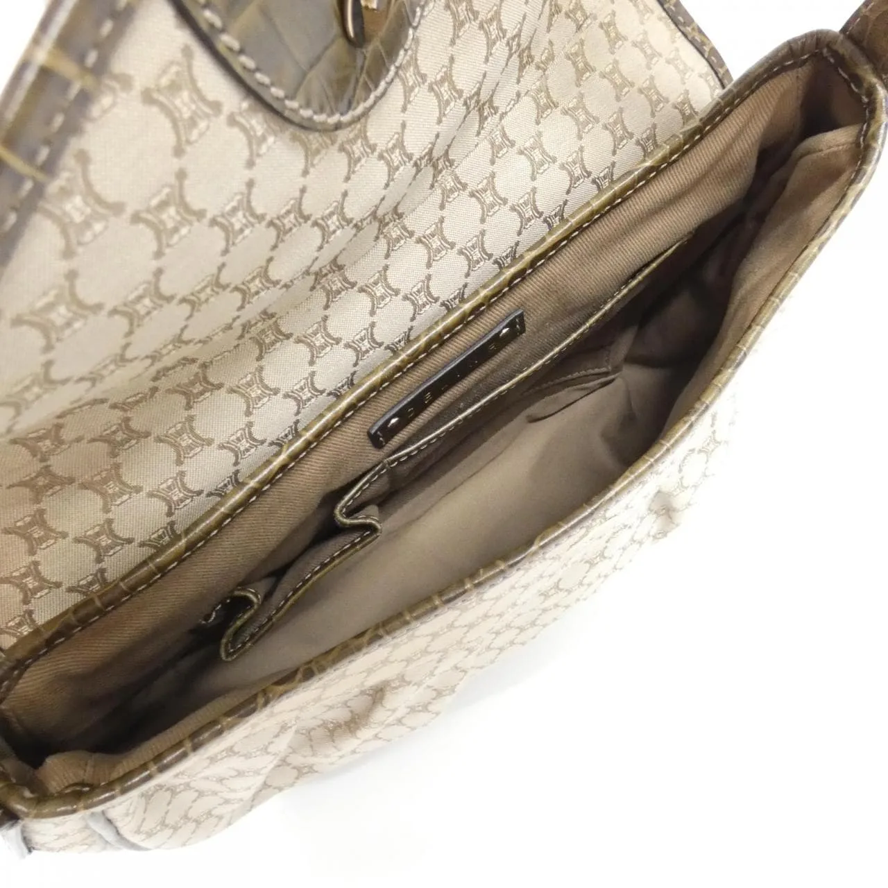 CELINE Shoulder Canvas Beige Canvas Rank A - Thumbnail 7