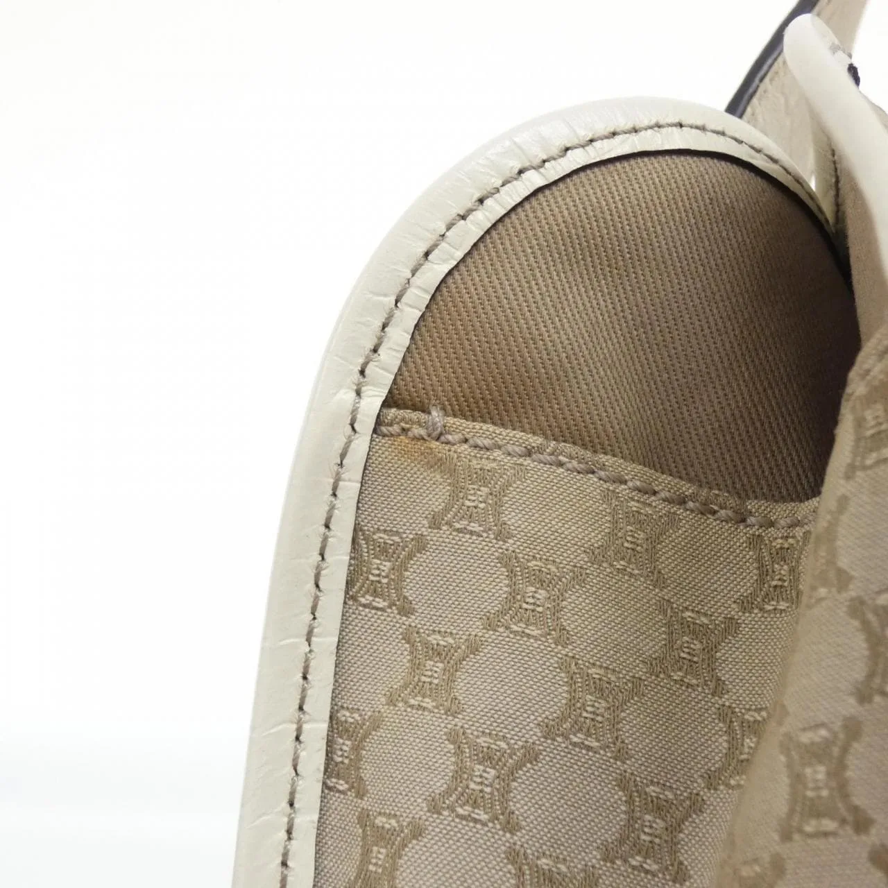 CELINE 160662BUN Shoulder Canvas White Canvas Rank A - Thumbnail 6