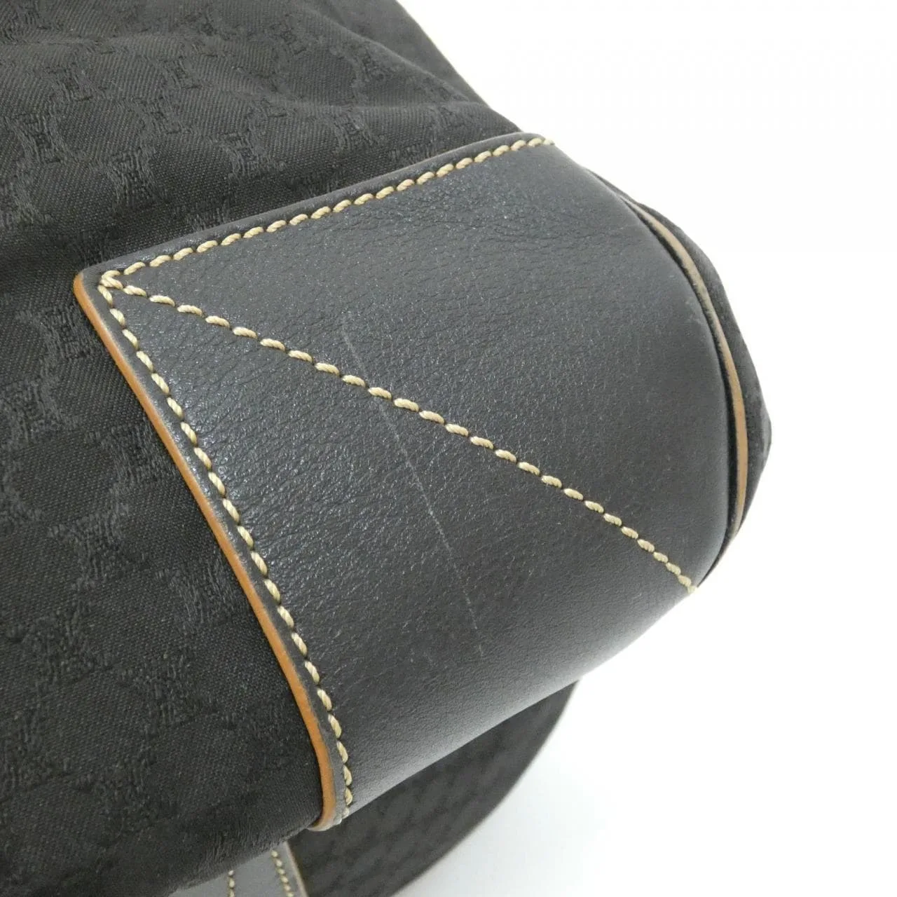 CELINE Boston Canvas Black Canvas Rank A - Thumbnail 3