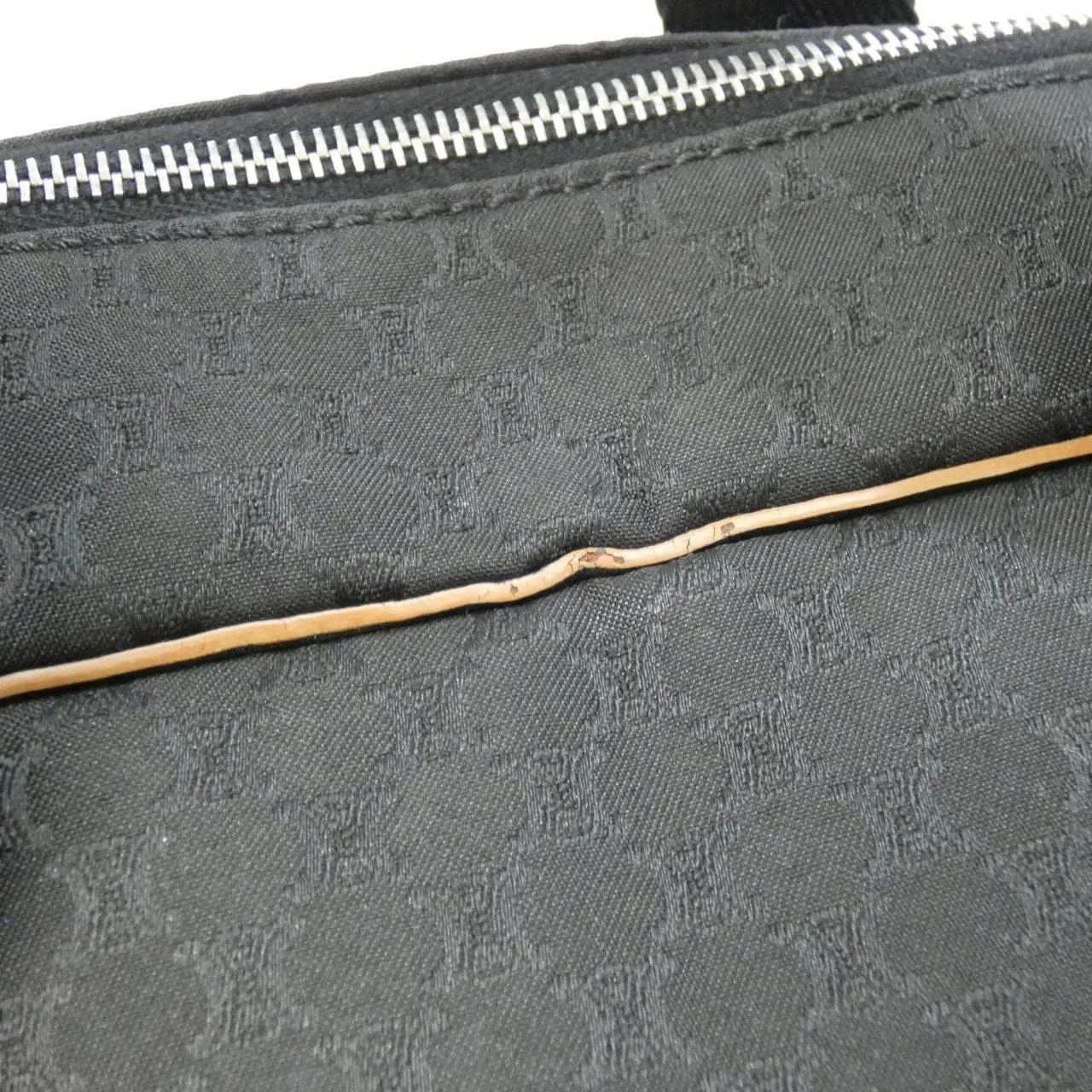 CELINE Boston Canvas Black Canvas Rank A - Thumbnail 5