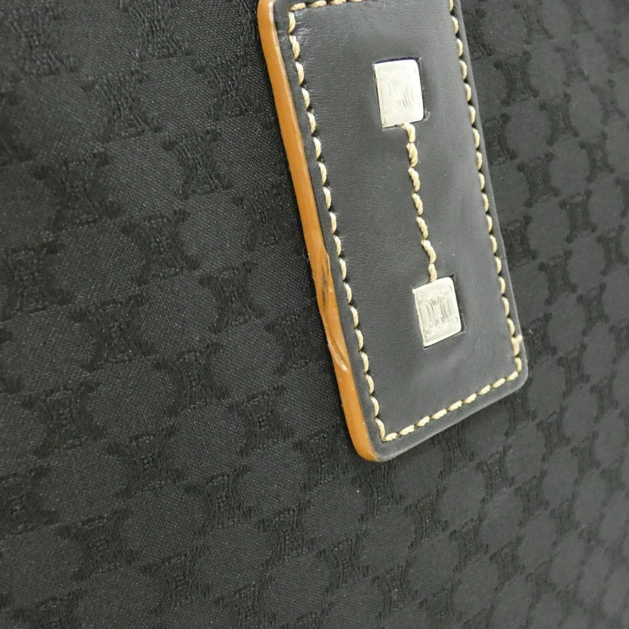 CELINE Boston Canvas Black Canvas Rank A - Thumbnail 7
