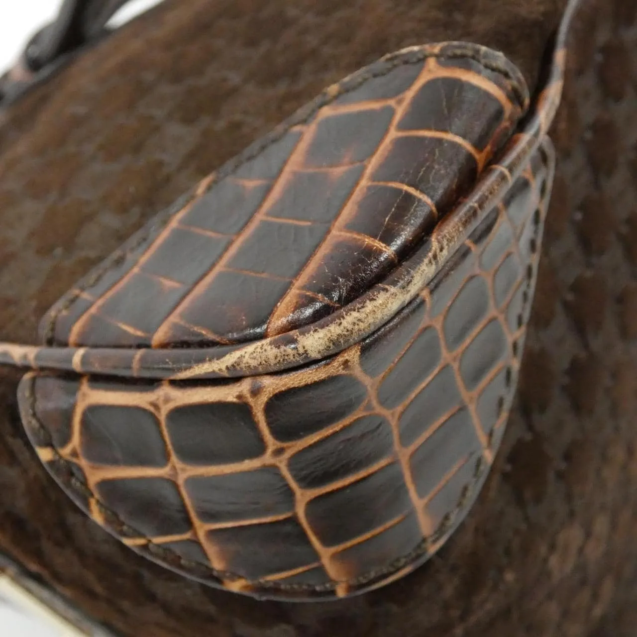 CELINE Boogie Handbag Leather Brown Leather Rank A - Thumbnail 2