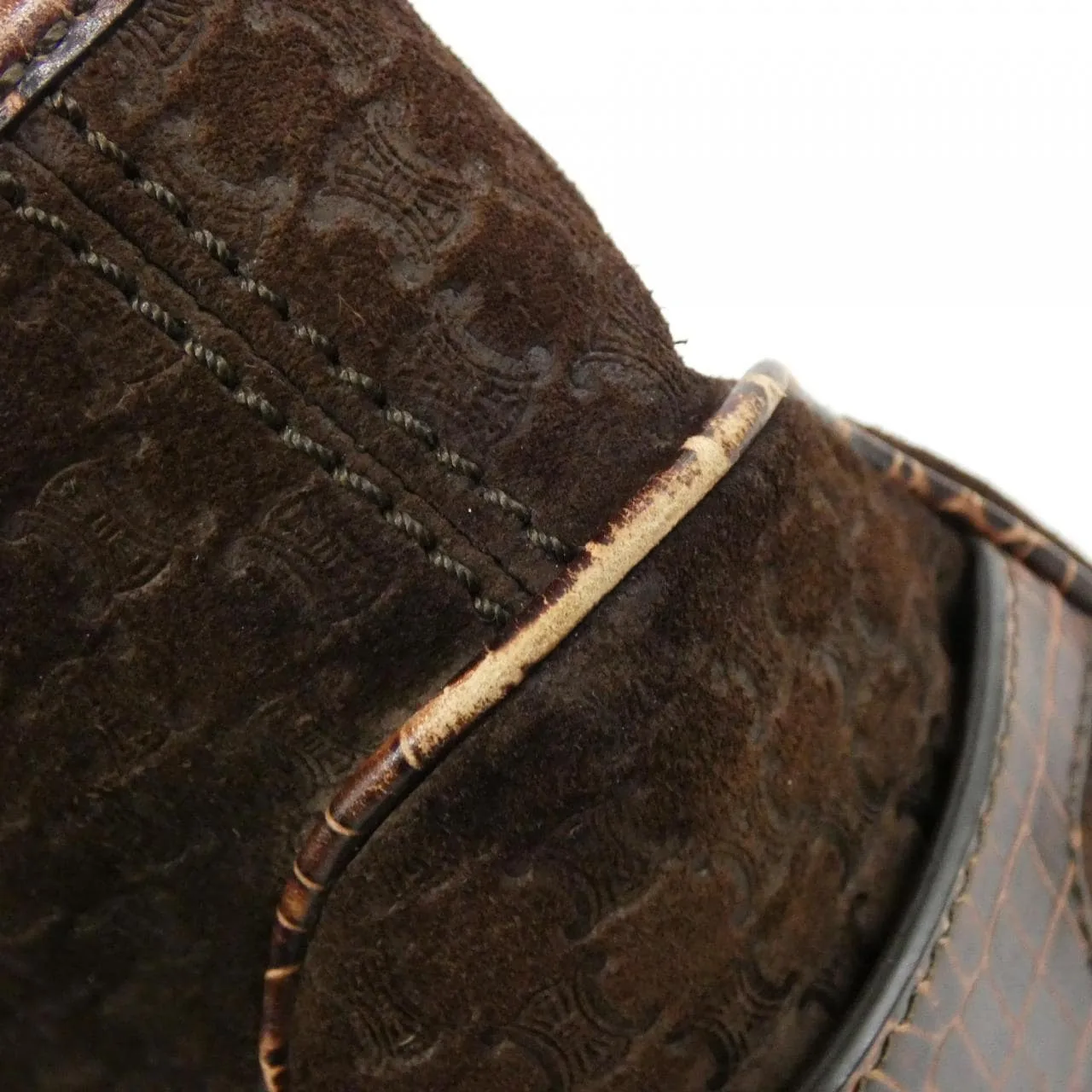 CELINE Boogie Handbag Leather Brown Leather Rank A - Thumbnail 3