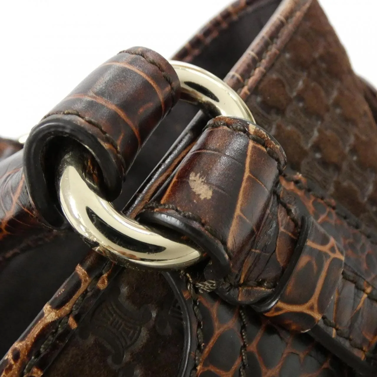 CELINE Boogie Handbag Leather Brown Leather Rank A - Thumbnail 5