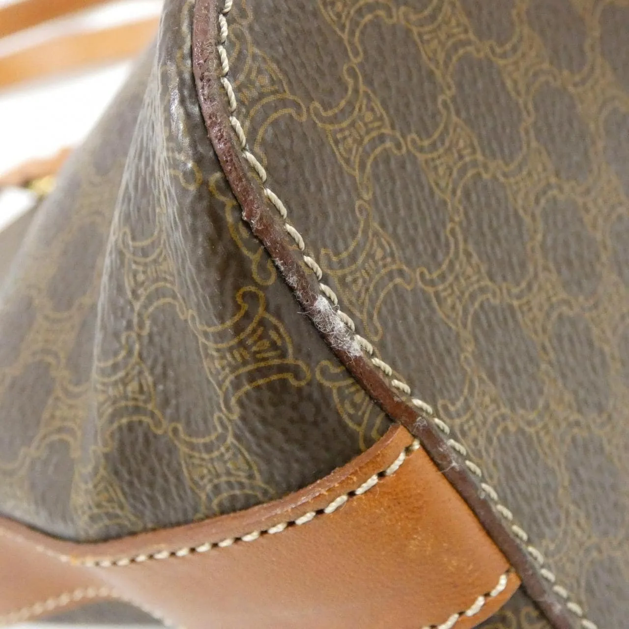 CELINE Handbag Canvas Brown Canvas Rank A - Thumbnail 3