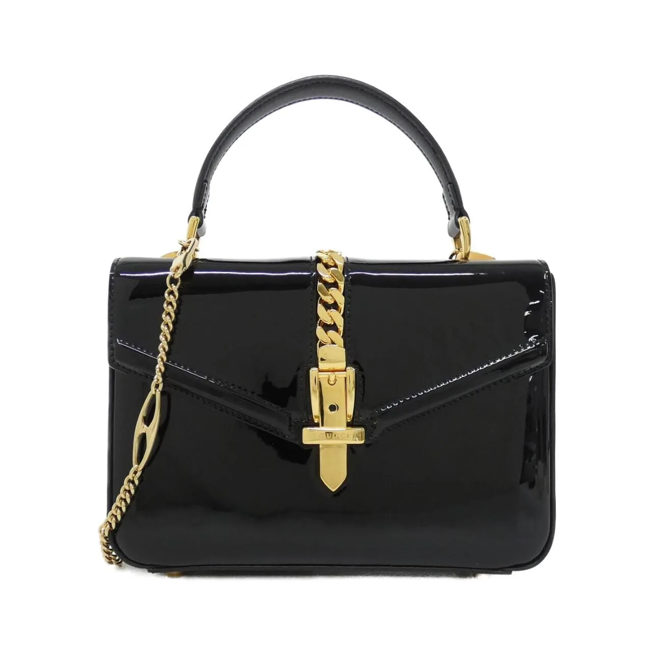 GUCCI 589479 1J70G Handbag Patent Leather