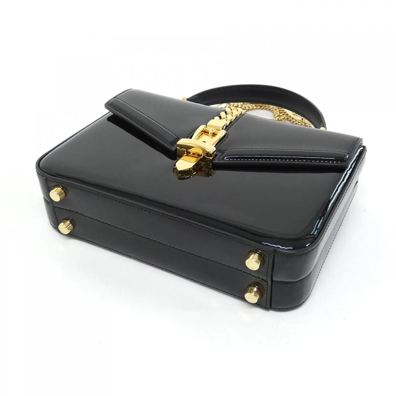 GUCCI 589479 1J70G Handbag Patent Leather 3