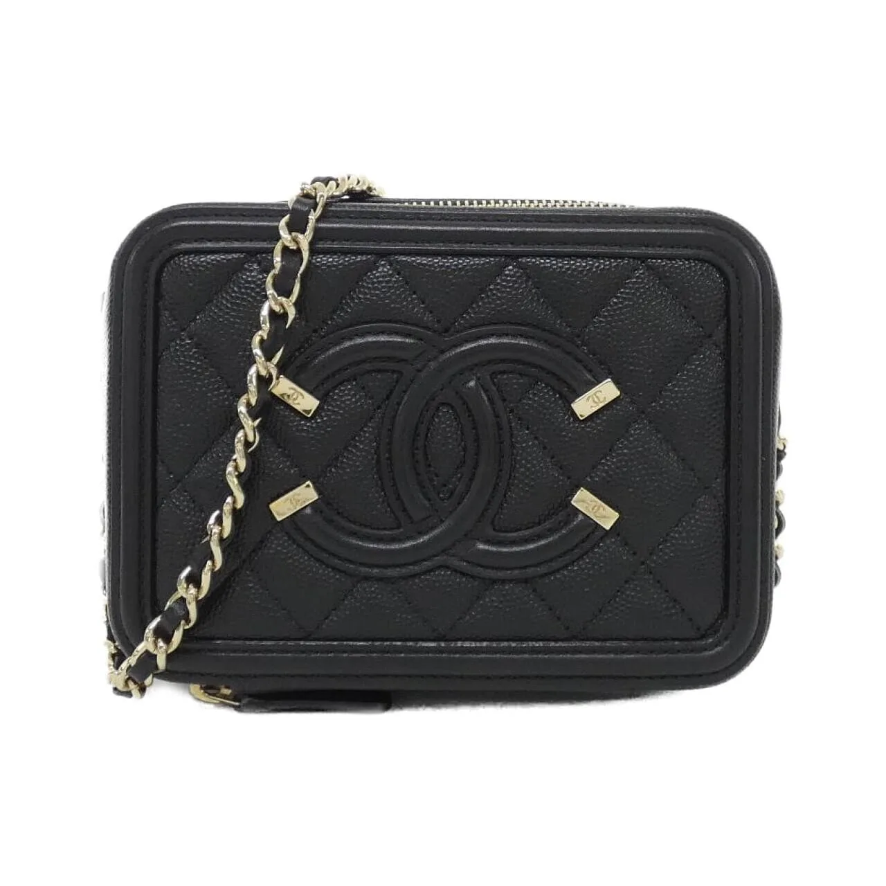 CHANEL 84452 Shoulder Grained Calfskin