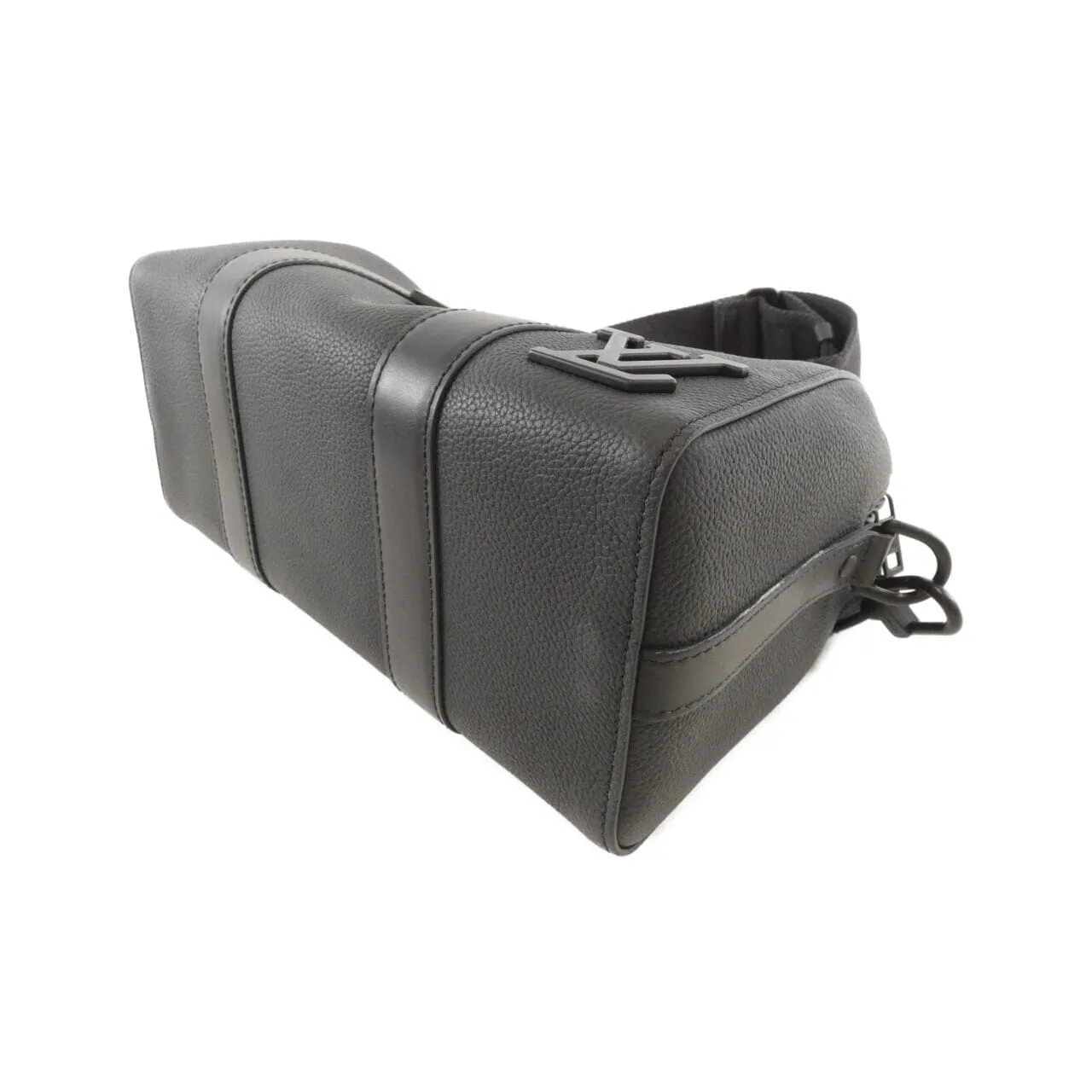 LOUIS VUITTON Keepall M59255 Shoulder Lambskin Black Lambskin Rank B - Thumbnail 3
