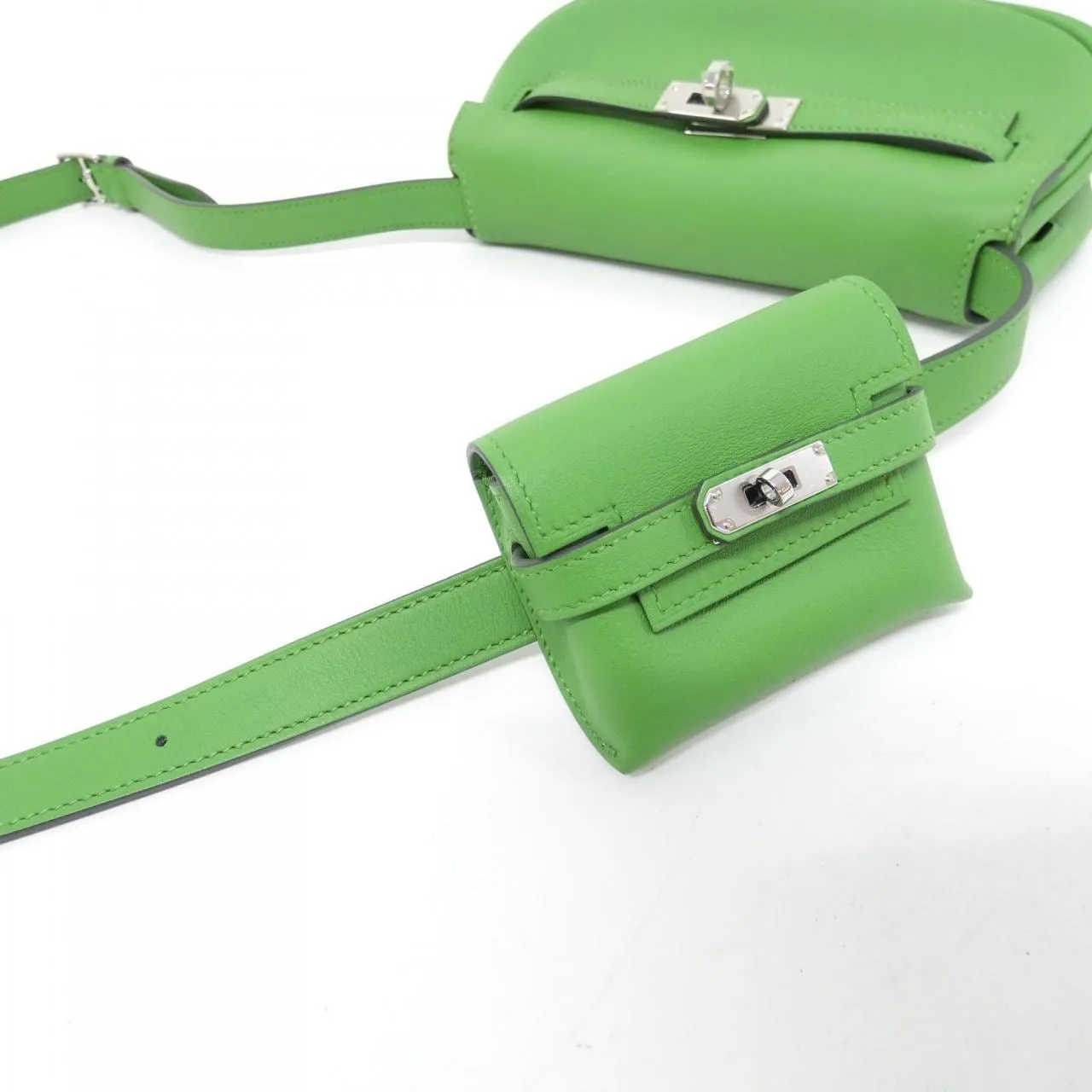 HERMES Kelly 084552CK Shoulder Swift Black Swift Leather Rank A - Thumbnail 7