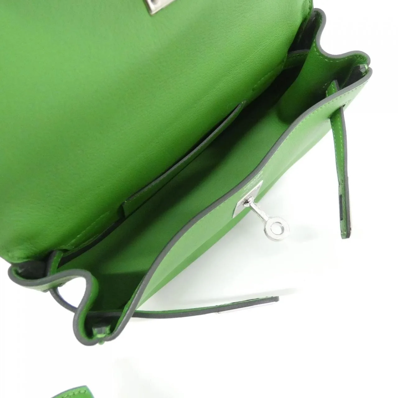 HERMES Kelly 084552CK Shoulder Swift Black Swift Leather Rank A - Thumbnail 9