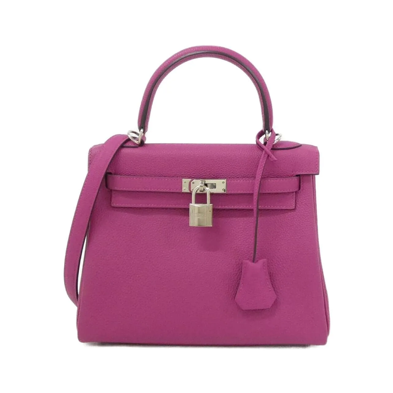 HERMES Kelly 044624CK Handbag Togo Purple