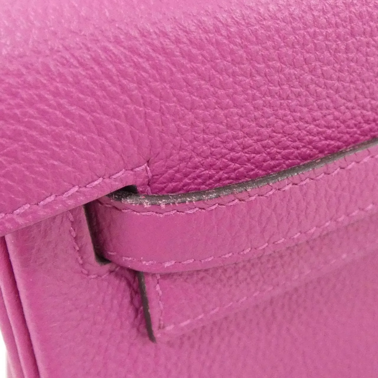 HERMES Kelly 044624CK Handbag Togo Purple Togo Leather Rank A - Thumbnail 5