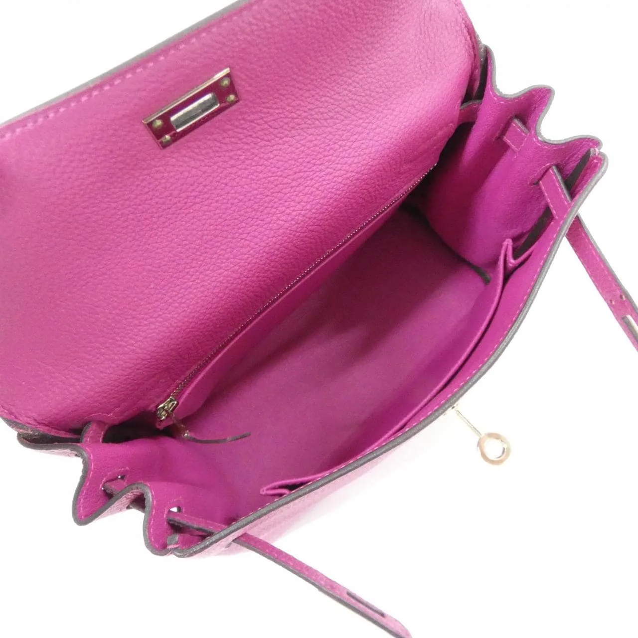 HERMES Kelly 044624CK Handbag Togo Purple Togo Leather Rank A - Thumbnail 10