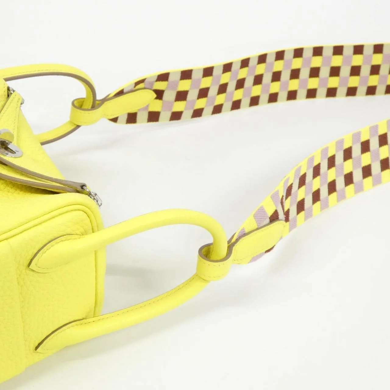 HERMES Lindy 083720CK Shoulder Clemence Rouge Clemence Leather Rank A - Thumbnail 6