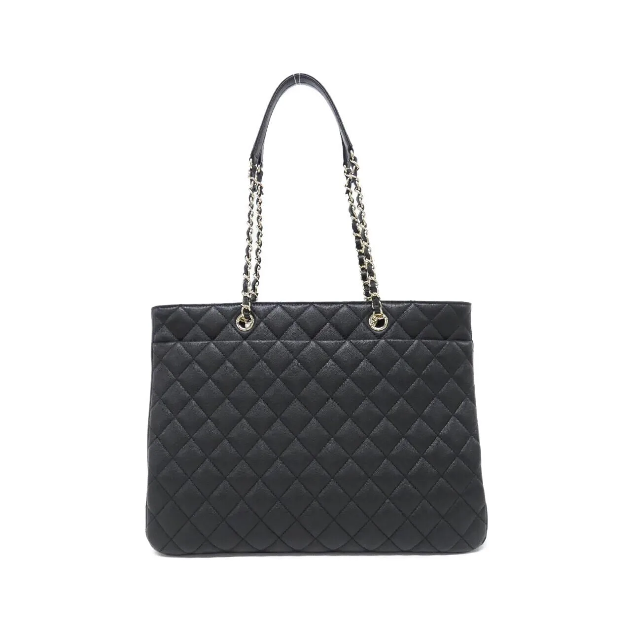 CHANEL 91046 手提包 荔枝紋牛皮 黑色 荔枝紋牛皮 中古品A - 縮圖 2