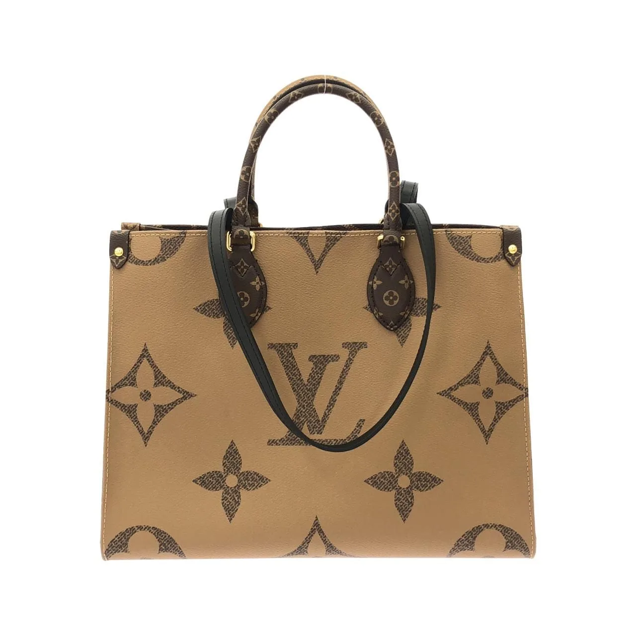 LOUIS VUITTON OnTheGo M45321 手提包 Monogram 黑色 Monogram 中古品A - 縮圖 2