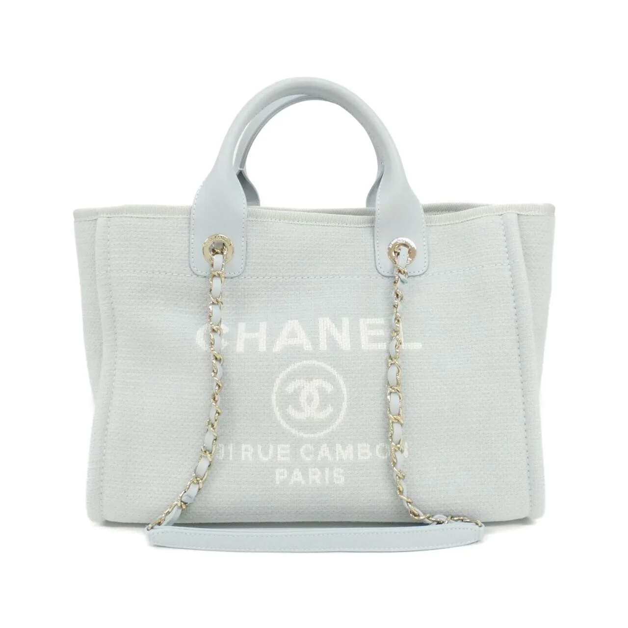 CHANEL Deauville AS3257 Handbag Blue