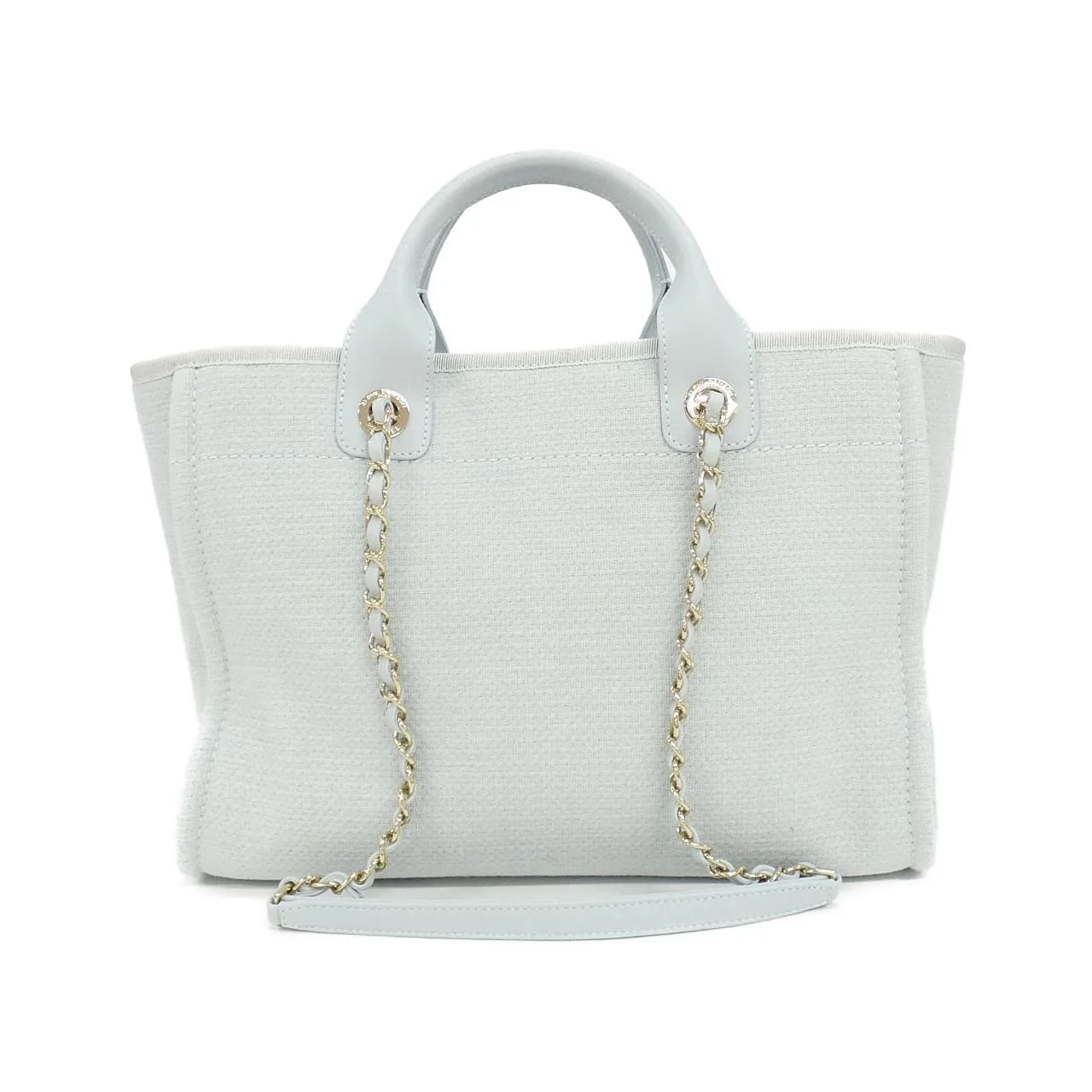CHANEL Deauville AS3257 Handbag Blue Rank A - Thumbnail 2