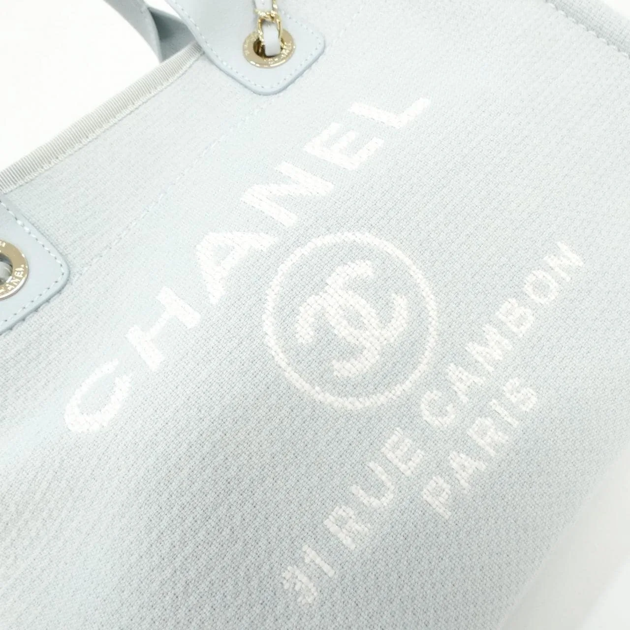 CHANEL Deauville AS3257 Handbag Blue Rank A - Thumbnail 4