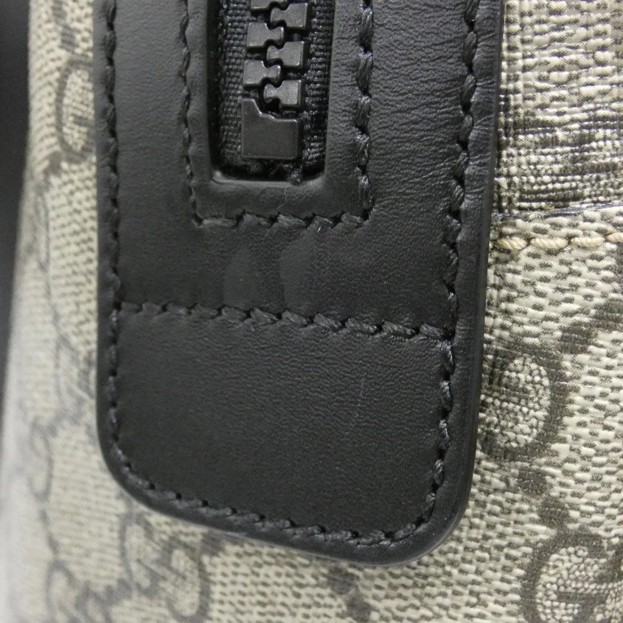 GUCCI 429020 KLQAX Backpack Canvas 黑色 帆布 中古品A - 縮圖 5