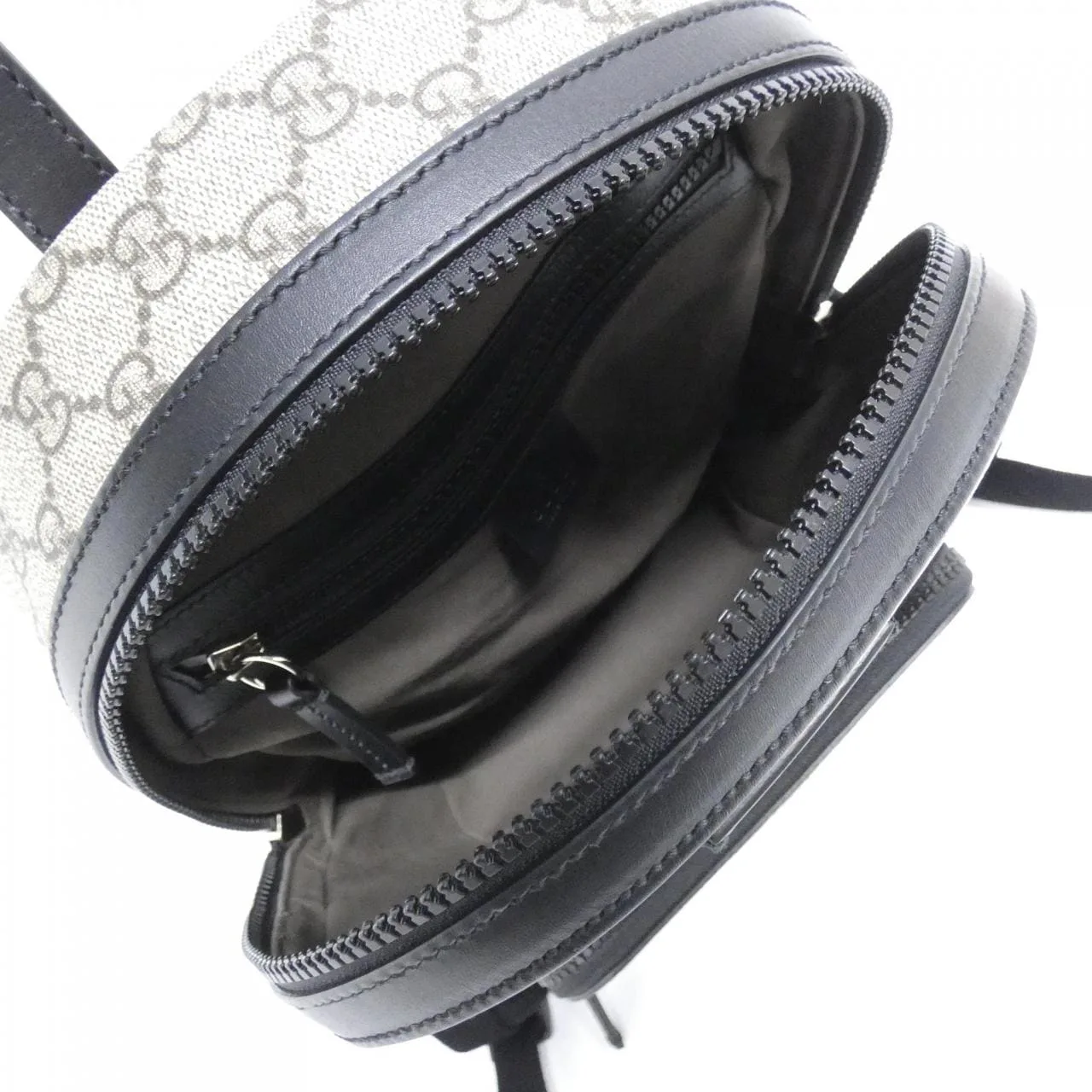 GUCCI 429020 KLQAX Backpack Canvas 黑色 帆布 中古品A - 縮圖 7