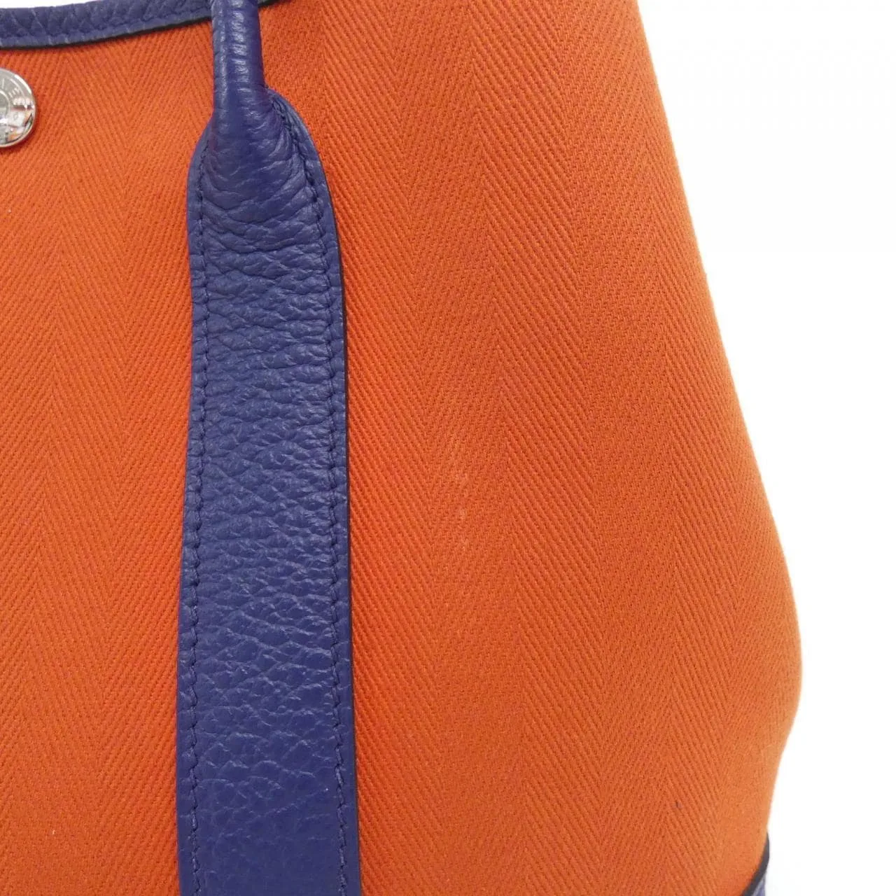 HERMES Garden Party 066606CK Tote Blue Rank A - Thumbnail 3