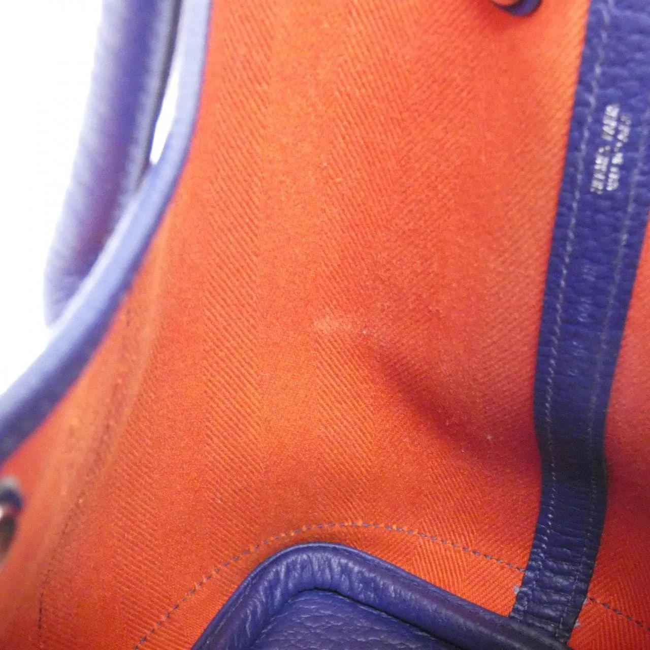 HERMES Garden Party 066606CK Tote Blue Rank A - Thumbnail 7