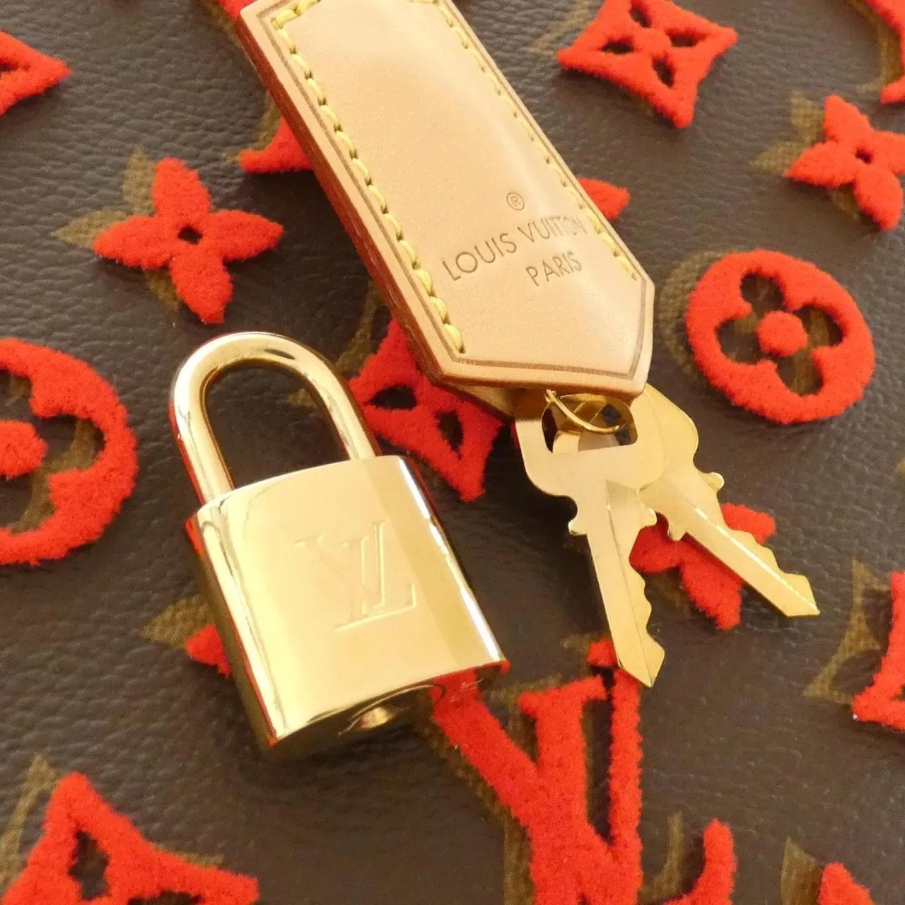 LOUIS VUITTON M40922 手提包 Monogram Rouge Monogram 中古品A - 縮圖 5