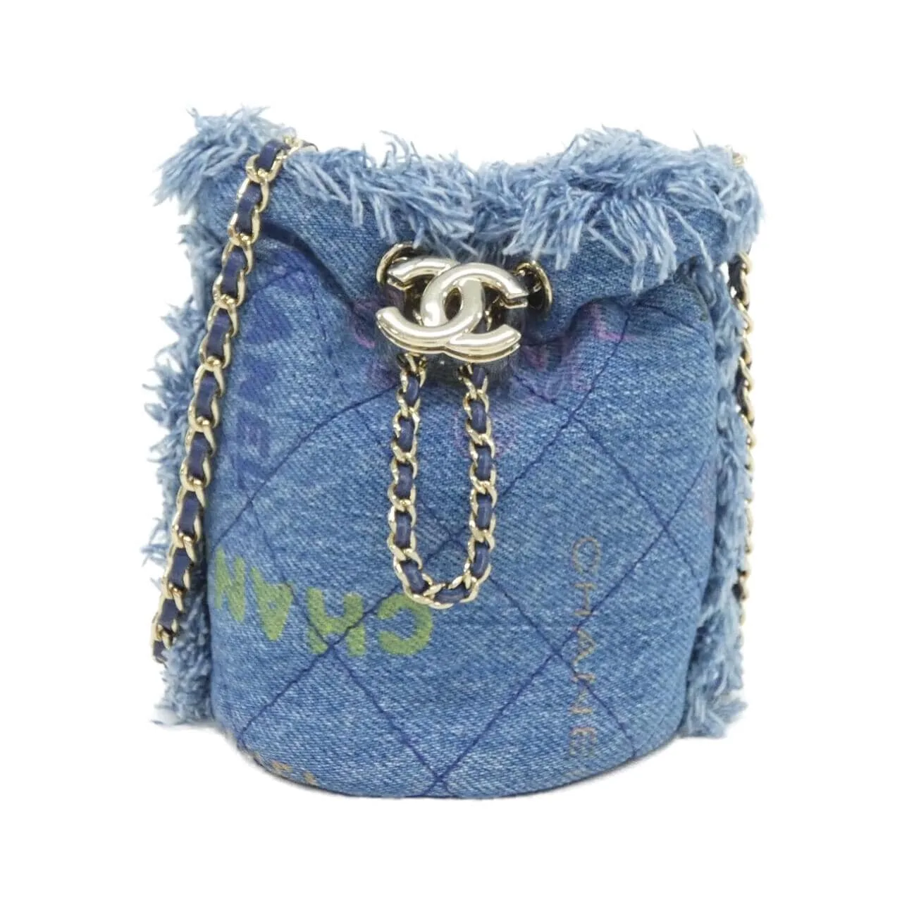 CHANEL Timeless Classic AP2603 肩背包 牛仔布 Blue