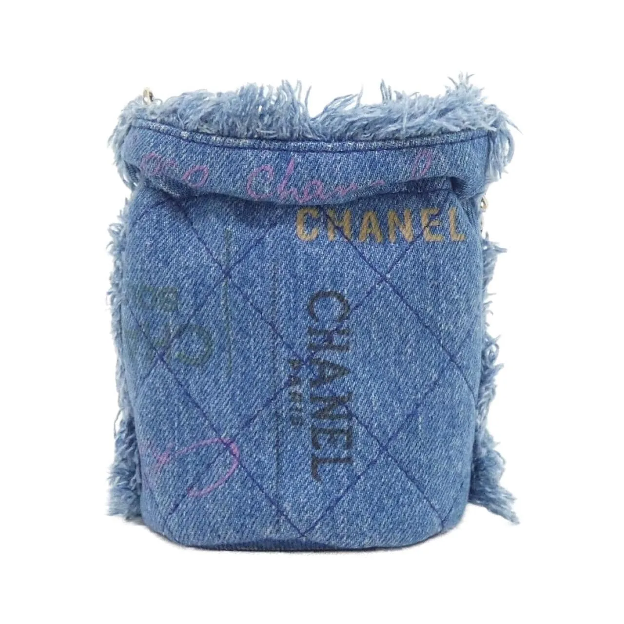 CHANEL Timeless Classic AP2603 肩背包 牛仔布 藍色 牛仔布 中古品A - 縮圖 2