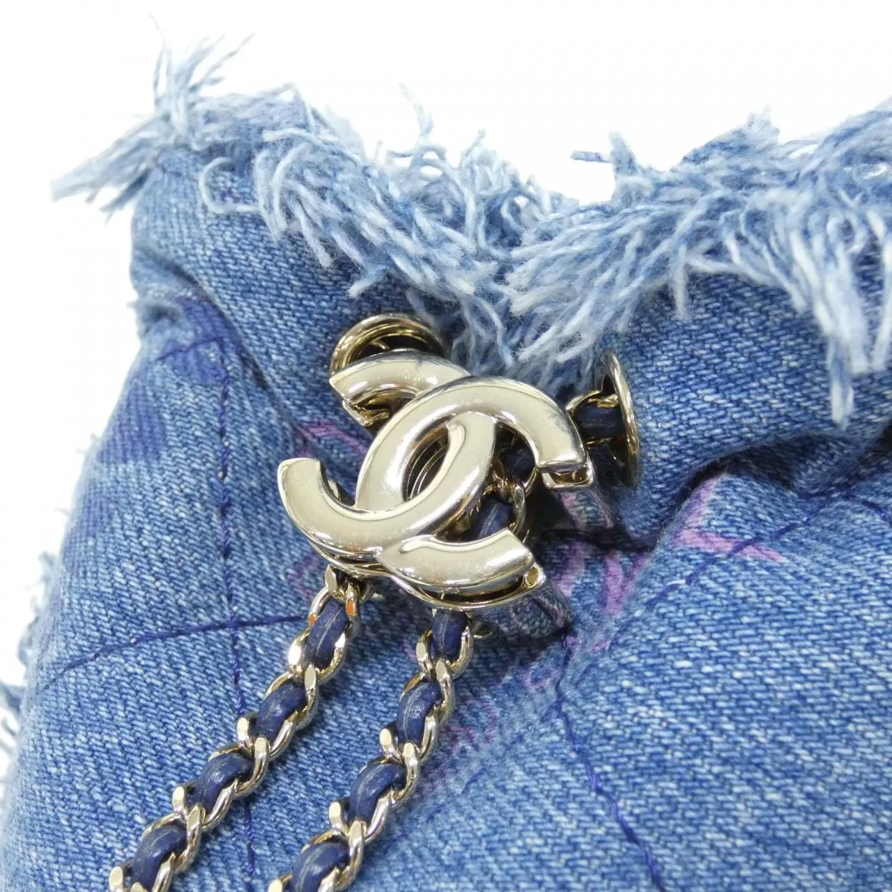 CHANEL Timeless Classic AP2603 肩背包 牛仔布 藍色 牛仔布 中古品A - 縮圖 4