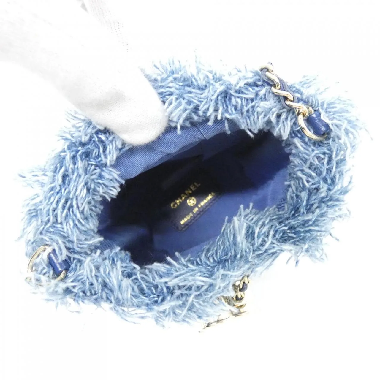 CHANEL Timeless Classic AP2603 肩背包 牛仔布 藍色 牛仔布 中古品A - 縮圖 8