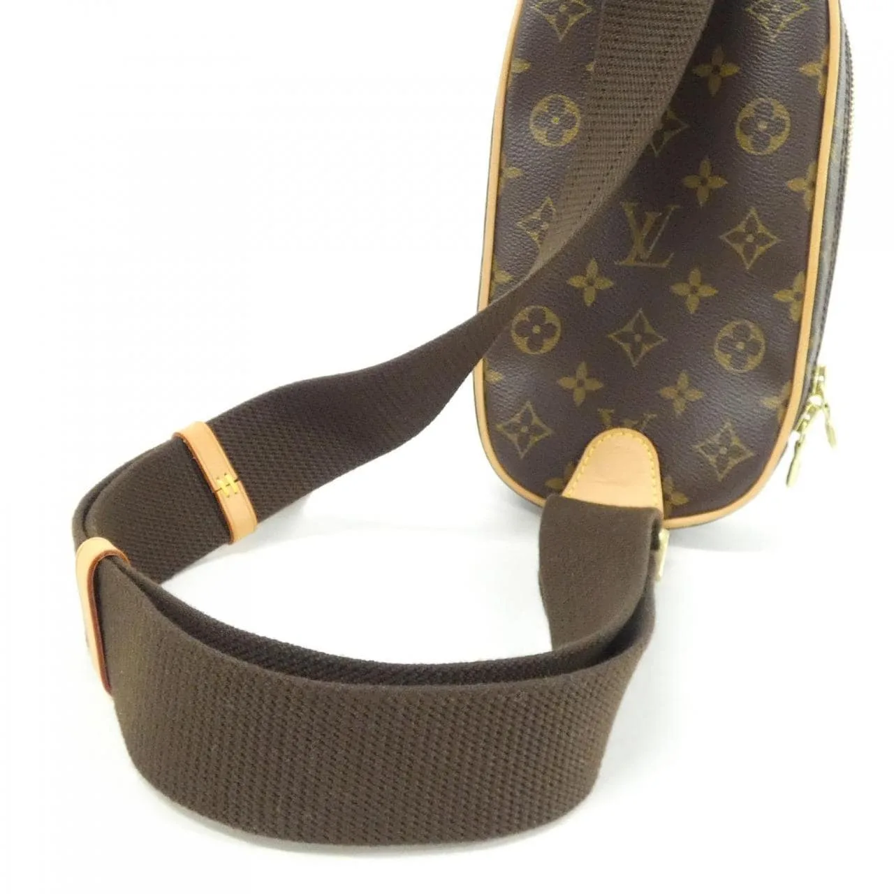 LOUIS VUITTON Pochette M51870 Shoulder Monogram 黑色 Monogram 中古品A - 縮圖 9