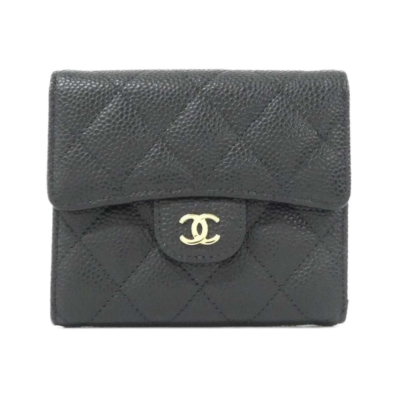 CHANEL Timeless Classic AP0231 Wallet Grained Calfskin Black