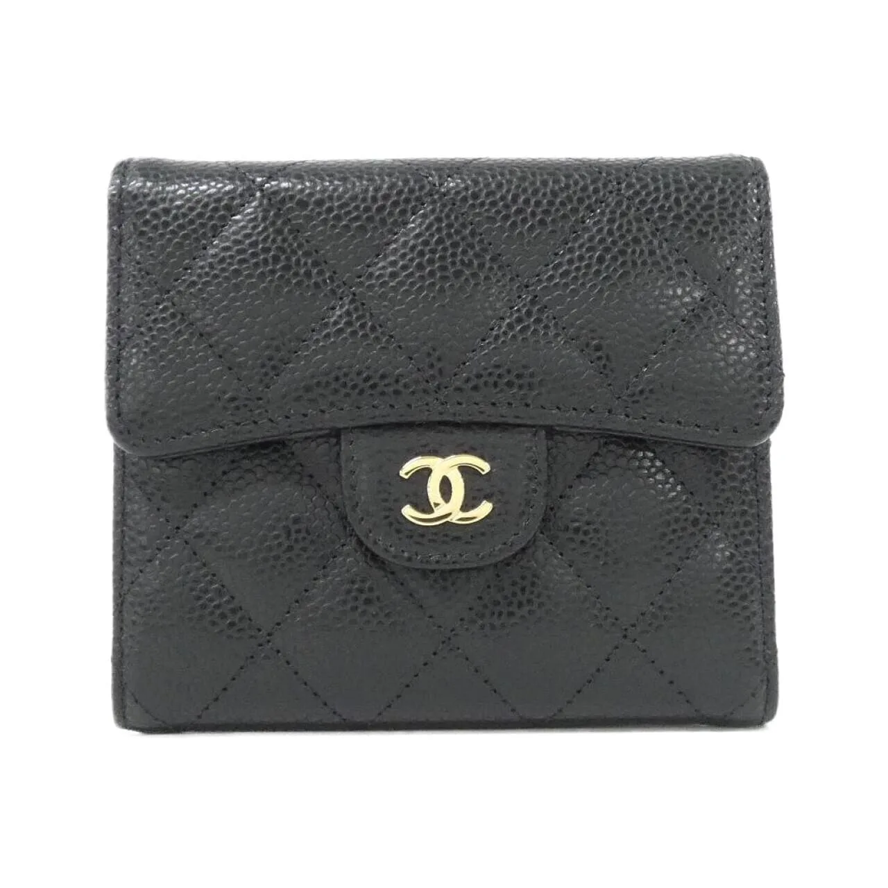 CHANEL Timeless Classic AP0231 Wallet Grained Calfskin Black