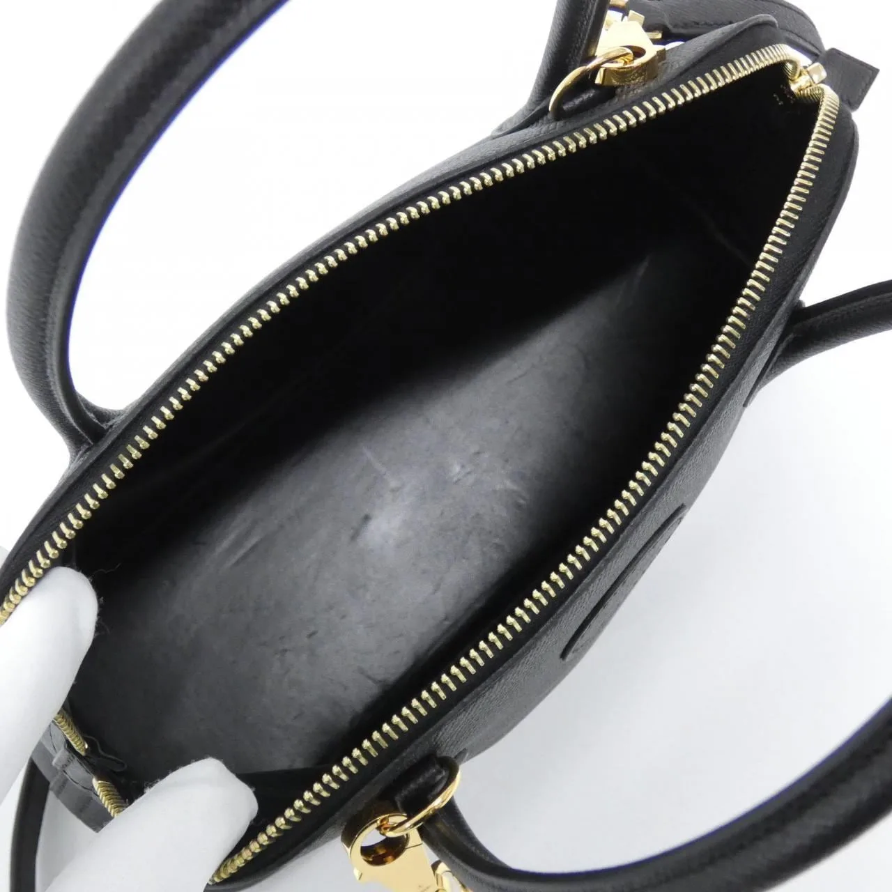 HERMES Bolide 049431CC Handbag Epsom Black Epsom Leather Rank A - Thumbnail 6