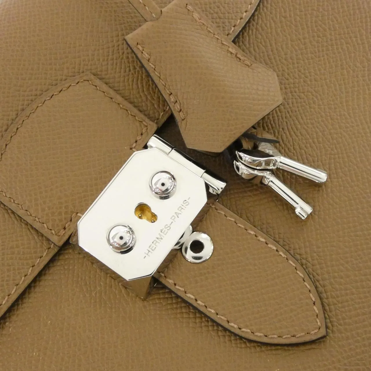 HERMES 085470CK 肩背包 Epsom 黑色 Epsom 皮 中古品A - 縮圖 7