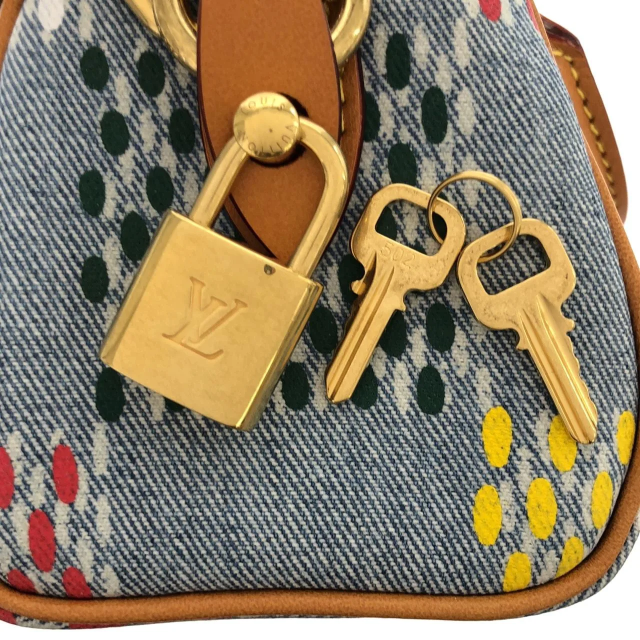 LOUIS VUITTON Speedy N00136 波士頓包 牛仔布 Multicolor 牛仔布 中古品A - 縮圖 3