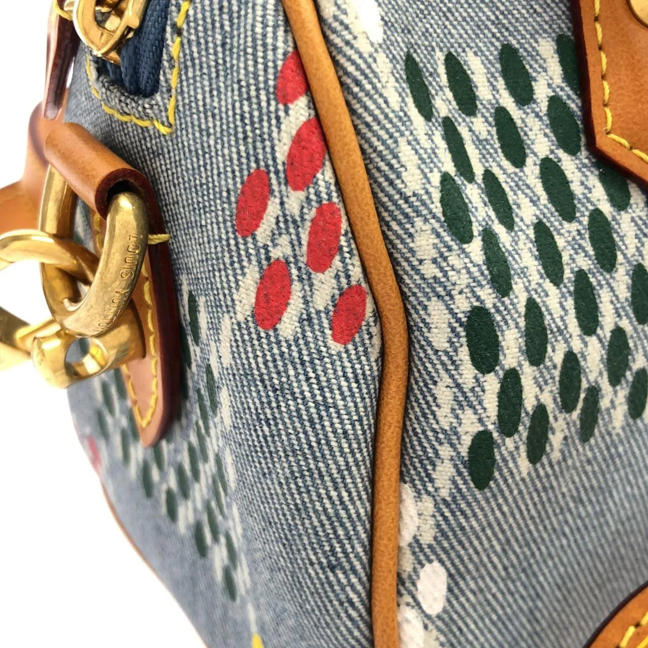 LOUIS VUITTON Speedy N00136 波士頓包 牛仔布 Multicolor 牛仔布 中古品A - 縮圖 4