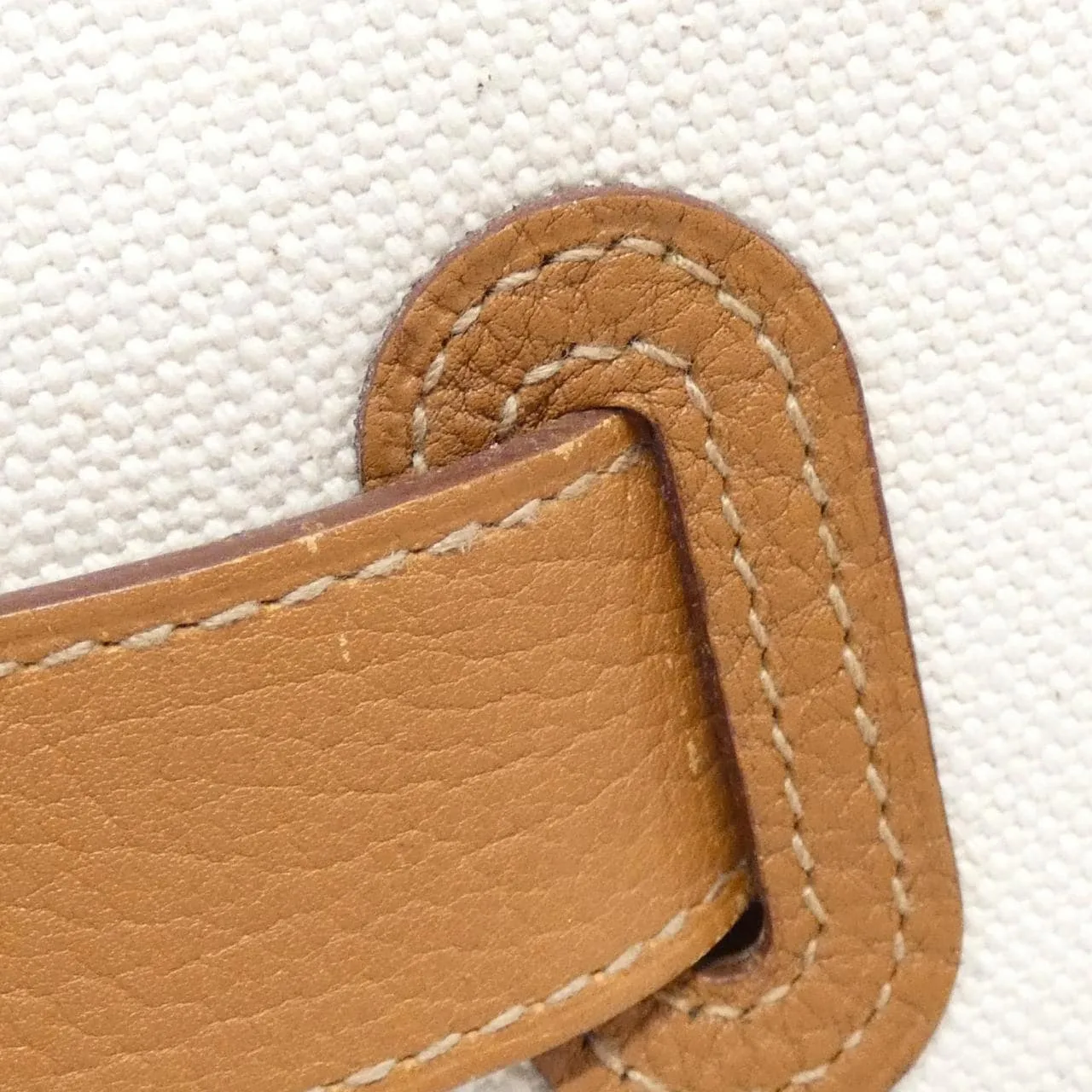 HERMES 049205CK 手提包 帆布 金色 帆布 中古品A - 縮圖 4