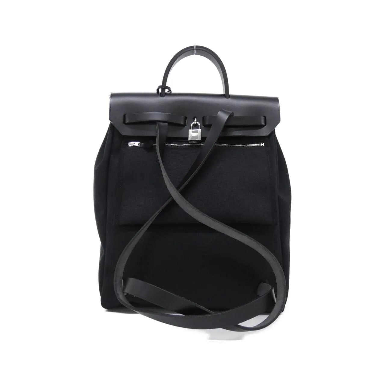 HERMES Herbag 077670CK 背包 黑色 中古品A - 縮圖 2