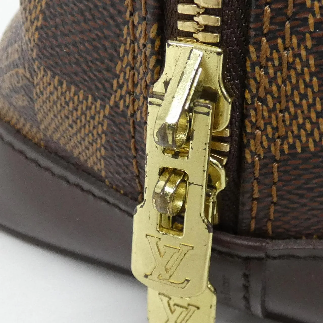 LOUIS VUITTON Alma N51131 Handbag Damier Black Damier Rank B - Thumbnail 4