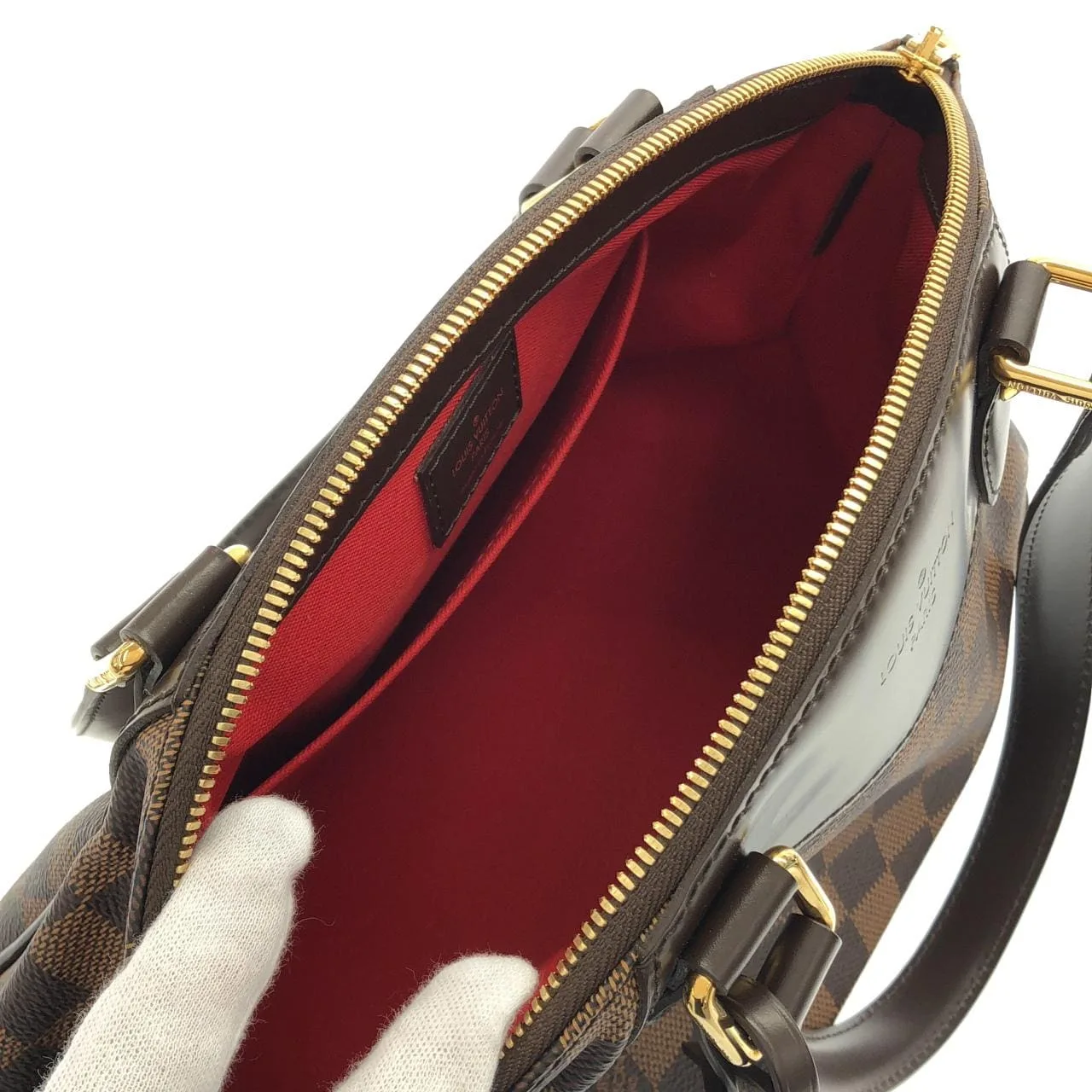 LOUIS VUITTON N41117 手提包 Damier 黑色 Damier 中古品A - 縮圖 7