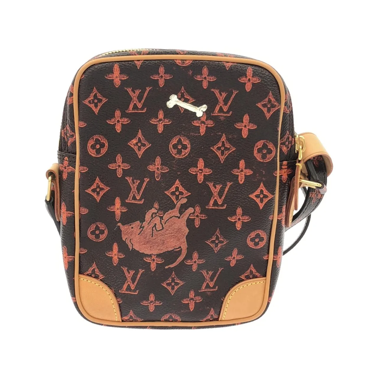 LOUIS VUITTON M44399 肩背包 羊皮 黑色 羊皮 中古品A - 縮圖 2